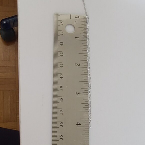 Dainty Sterling Silver Elegant Feminine Pink Round Crystal Chain Necklace - Picture 9 of 9